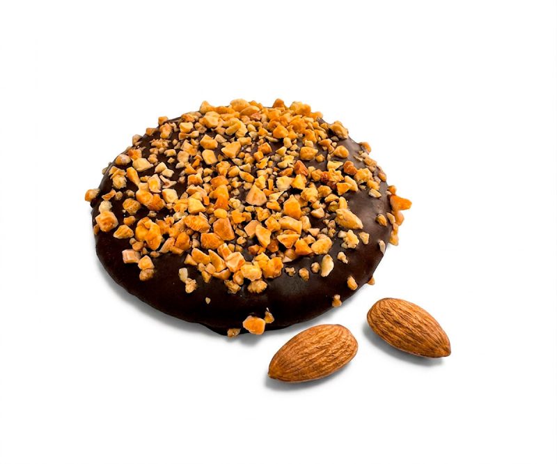 Cookie Bombón Almendra Caramelizada con Chocolate Negro