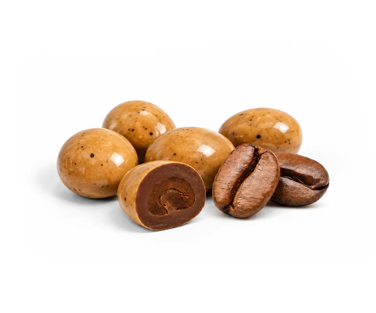 Granos de café con chocolate gold